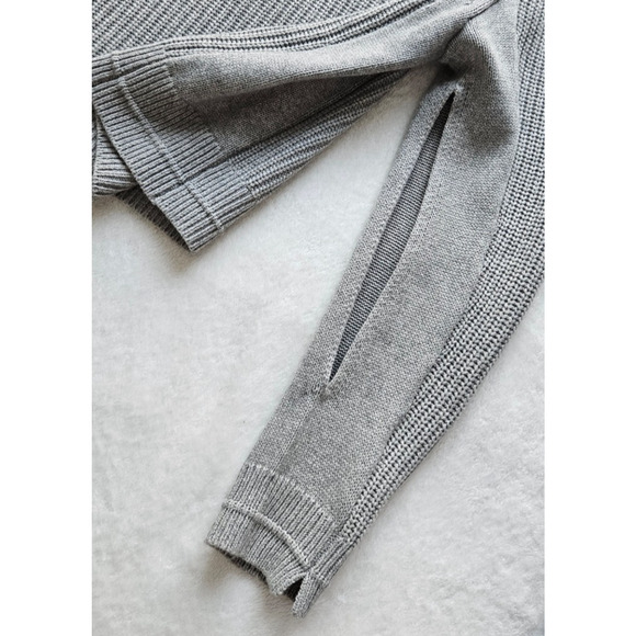 MARIA McMANUS thick cashmere-blend "fisherman rib hoodie" goop sweater $1,050 s - Picture 4 of 16